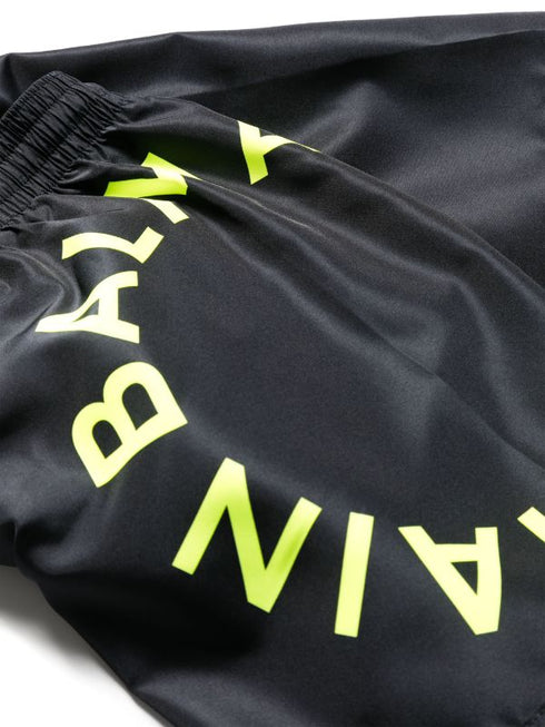 shorts de baño con logo jacquard